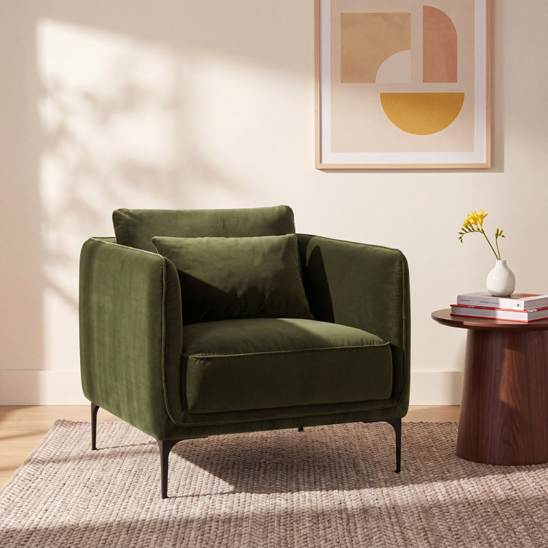 Rae Upholstered Armchair (Set of 2), Military Green
