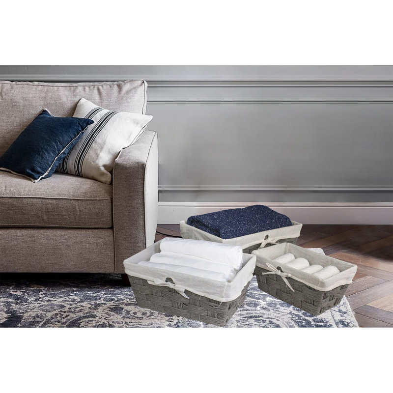 Ensemble de 3 bacs de rangement en tissu Twist