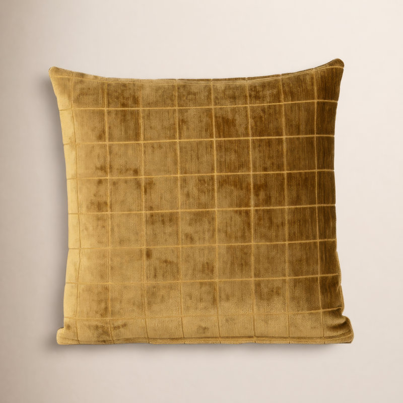 Coussin Otterville, Géométrique or, Polyester, 18"H x 18"W