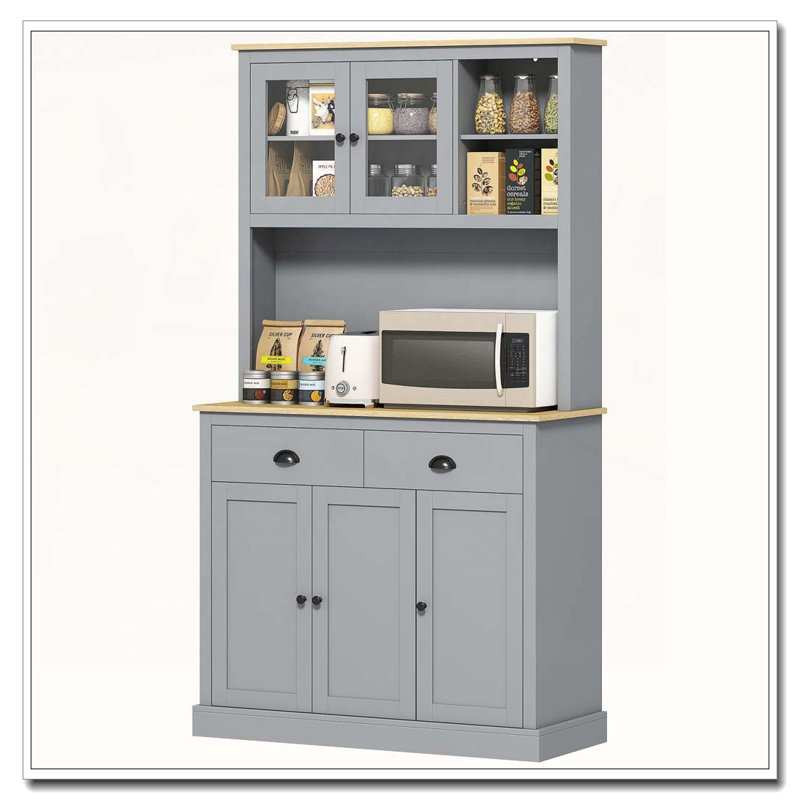 71" Tall Pantry Cabinet Freestanding Kitchen Cabinet