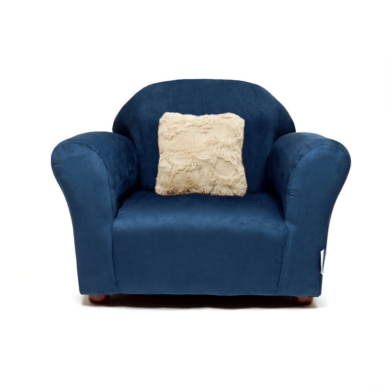 Chaise en micro-suède Keet, Marine