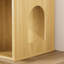 Litière pour chat 31,5 pouces avec tablette de rangement, poteau à griffes et armoire à mouvement facile pour plusieurs maisons en bois, arbre, esthétique maison