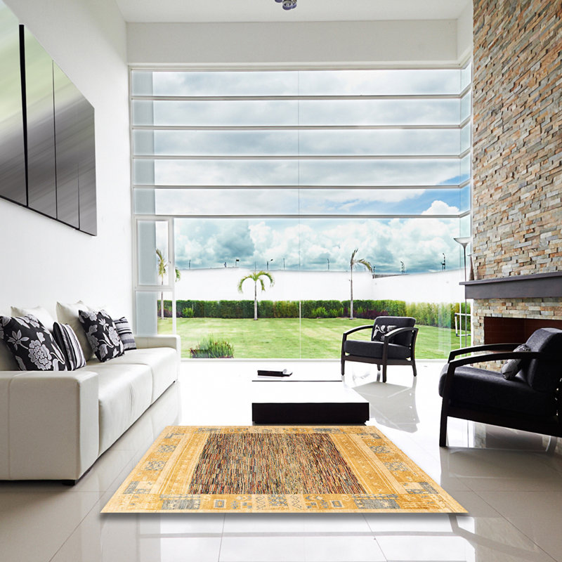 Tapis abstrait moderne 4232, Carré 5 pi