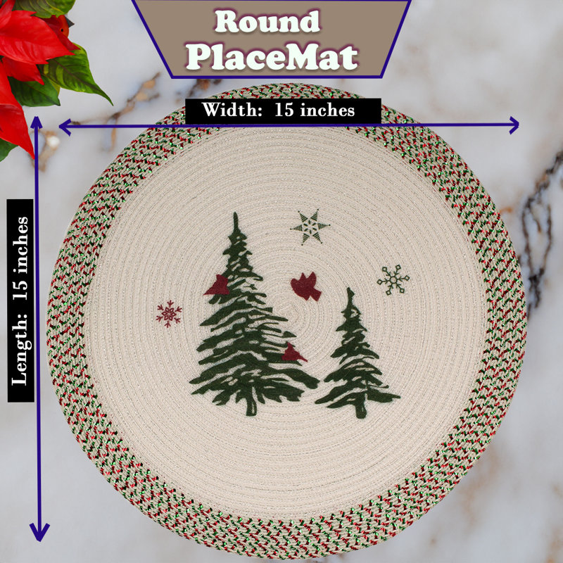 Absidy 100% Polyester Round Placemat