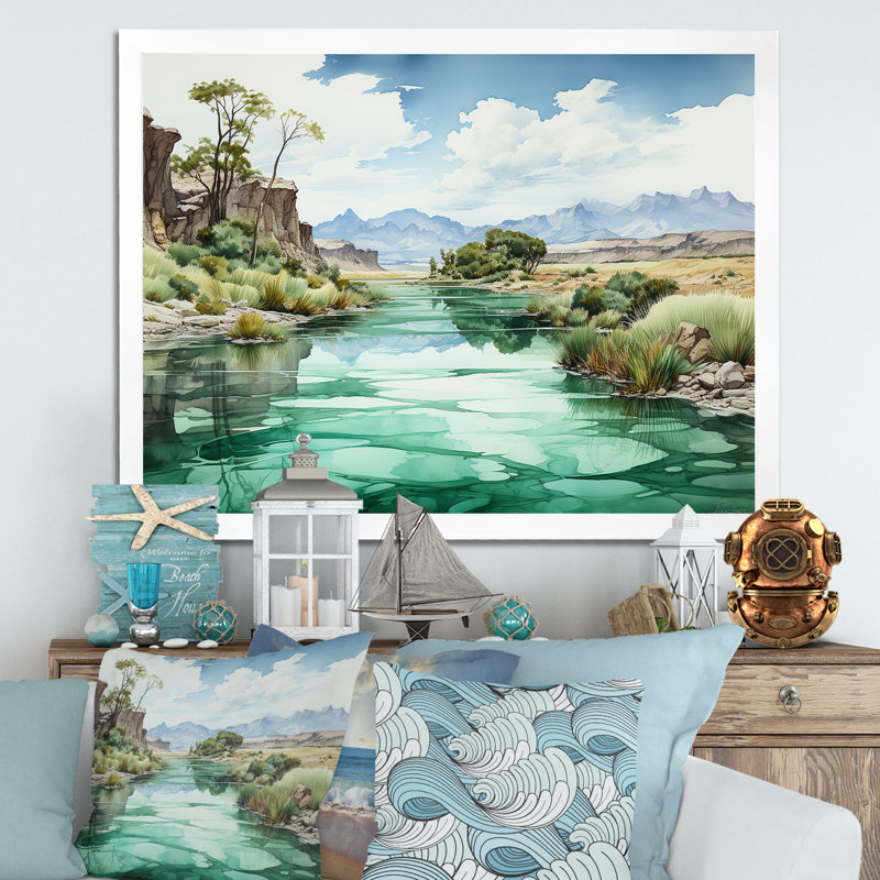 Glacier du minimalisme en Alaska, H 34 po x l 44 po x P 1,5 po, Cadre simple blanc