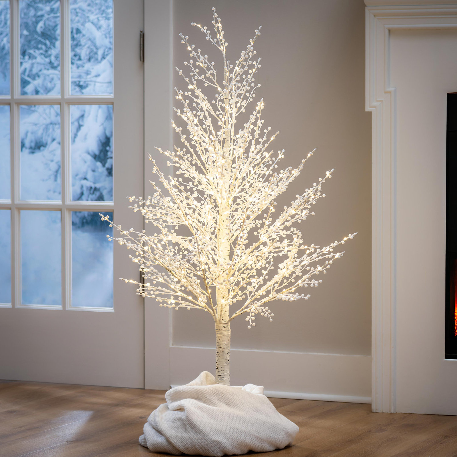 48" Pre-Lit Berry Tree