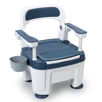 Bedside Commode, Adult Portable Toilet, Toilet Chair Seat with Handles, Height Adjustable Mobile Portable Toilet, Adult Potty Chair Load 882lb for Seniors Disabilities Elderly & Others