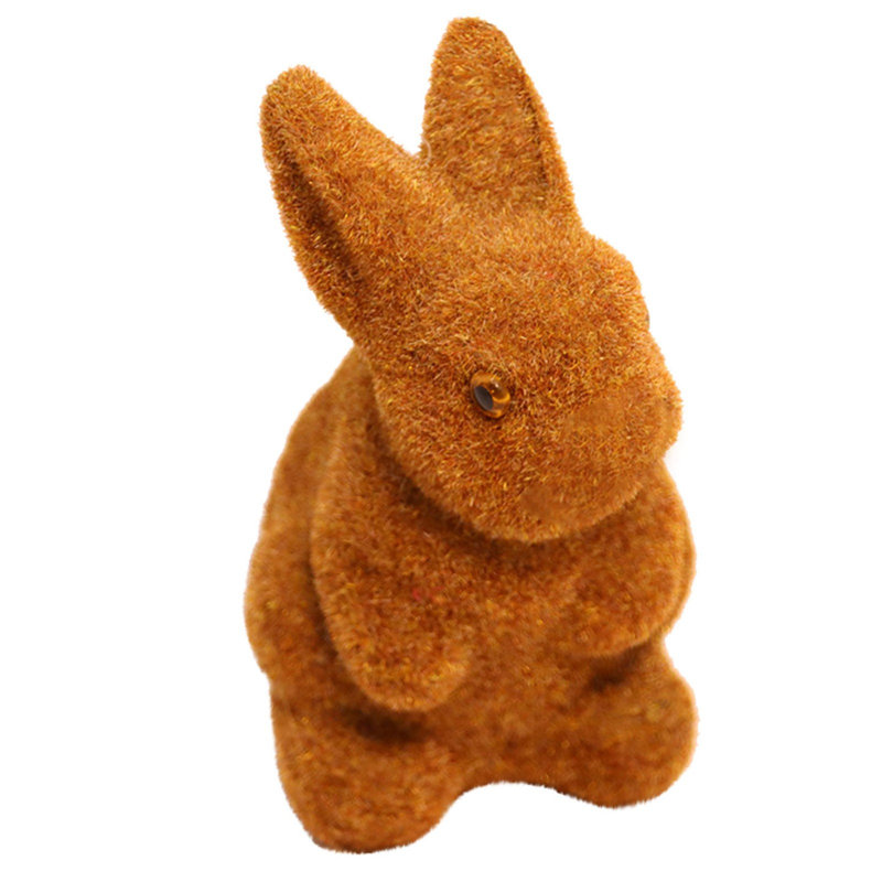Herbe, Pâques, peluche, lapin floqué, miniatures, debout, jardin de mousse, 1.97" H x 3.94" W x 5.51" D, color