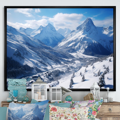 Pine Valley Winter Mountain Landscape VI - Art mural paysage d'hiver