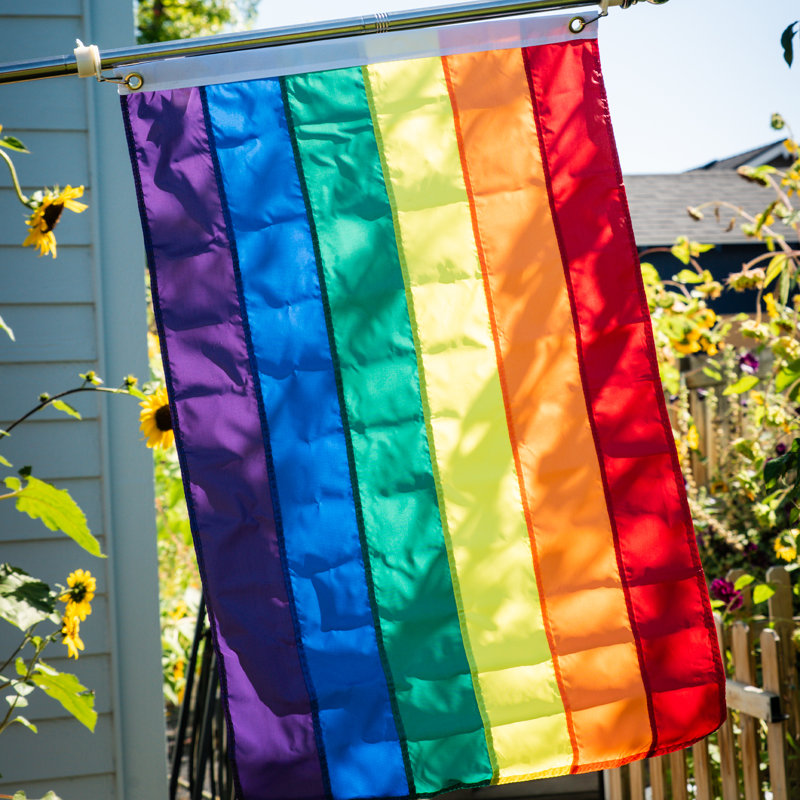 Drapeau arc-en-ciel à œillets, 24 po x 36 po