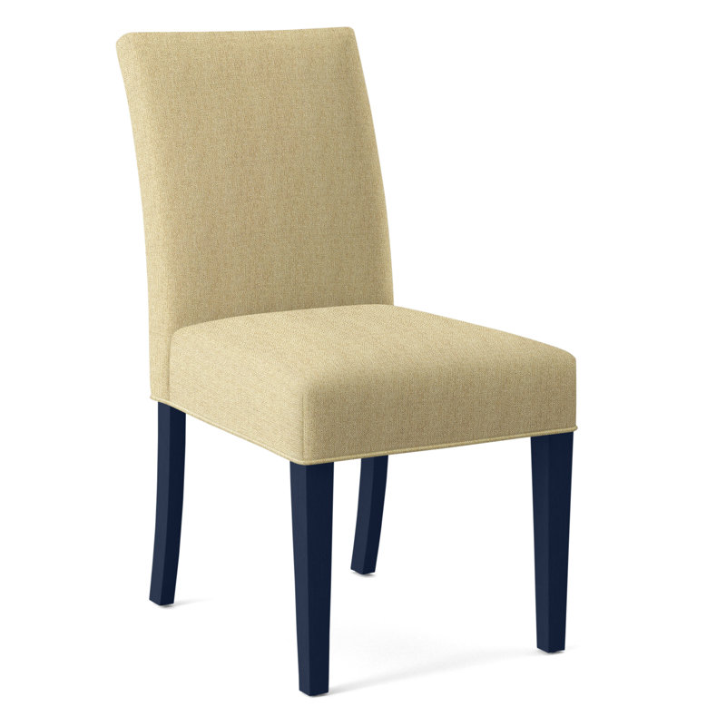 Manhattan Upholstered Dining Chair, Beige Sugar Performance; 0863-93, Java Finish