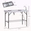 Table pliante pour filet de poisson avec évier, table de camping portative et acier, robinet et boyau, accessoires de nettoyage, structure en acier de drainage pour l'extérieur 50 ", 50", capacité de 220 lb