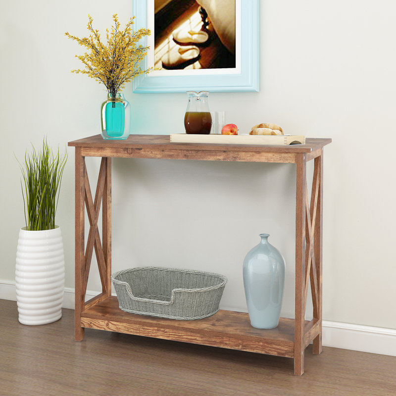 Applecroft 39'' Console Table, Rustic Wood