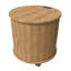 Ensemble de 2 tables cylindriques de style Mid-Century moderne avec stations de charge intégrées et portes coulissantes-130365568