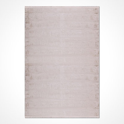 Modern Cream Machine Washable Non-Slip Area Rug