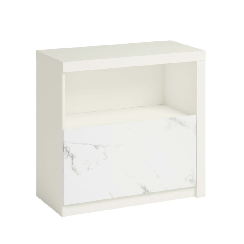 Classeur latéral avec rangement à casiers et plateau spacieux, parfait pour les espaces de bureau organisés et élégants