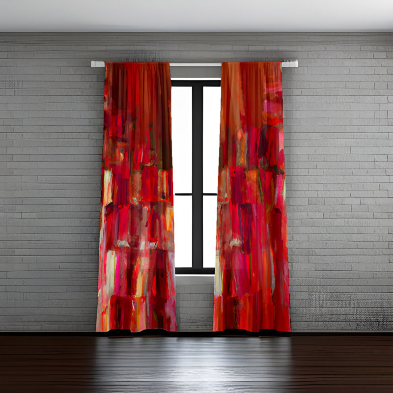 Annalesia Semi Sheer Curtain Panel Pair, 40" W x 61" L