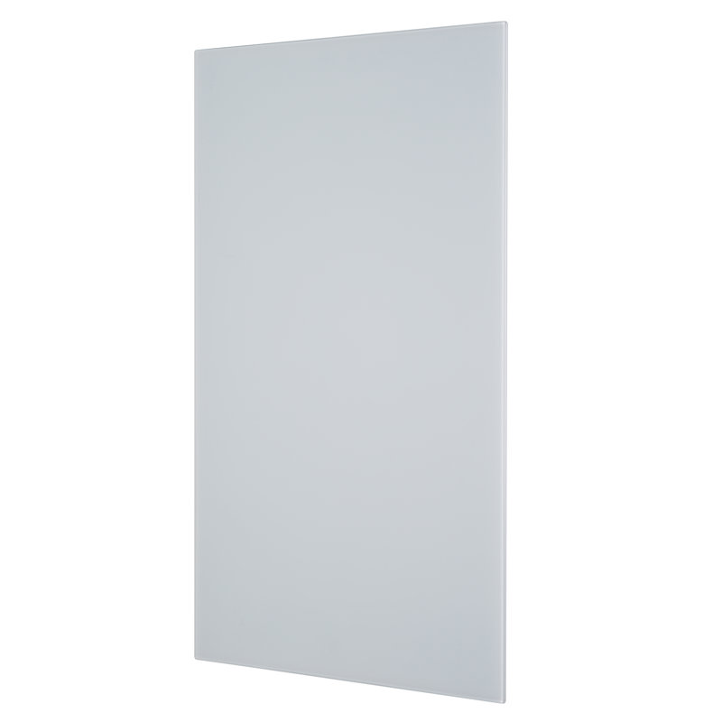Memo Wall Mounted Magnetic Glass Board, 48cm H x 78cm L x 4cm D, White