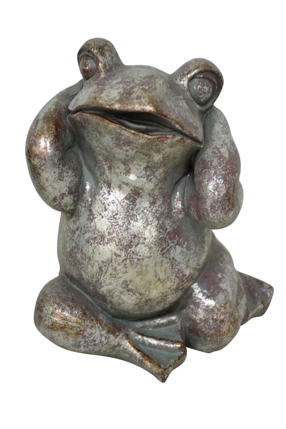 August Grove® Omeo Cover Ear Evil Frog Statue | Wayfair