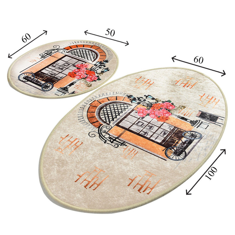 Ensemble de tapis de bain de qualité supérieure (2 pièces) en polyester antidérapant de 19,7 po x 23,6 po et de 23,6 po x 39,4 po | Antiallergique, anti-poussière et anti-taches, 700 gr / m² | Lavable à la machine, parfait pour la décoration de salle de bain