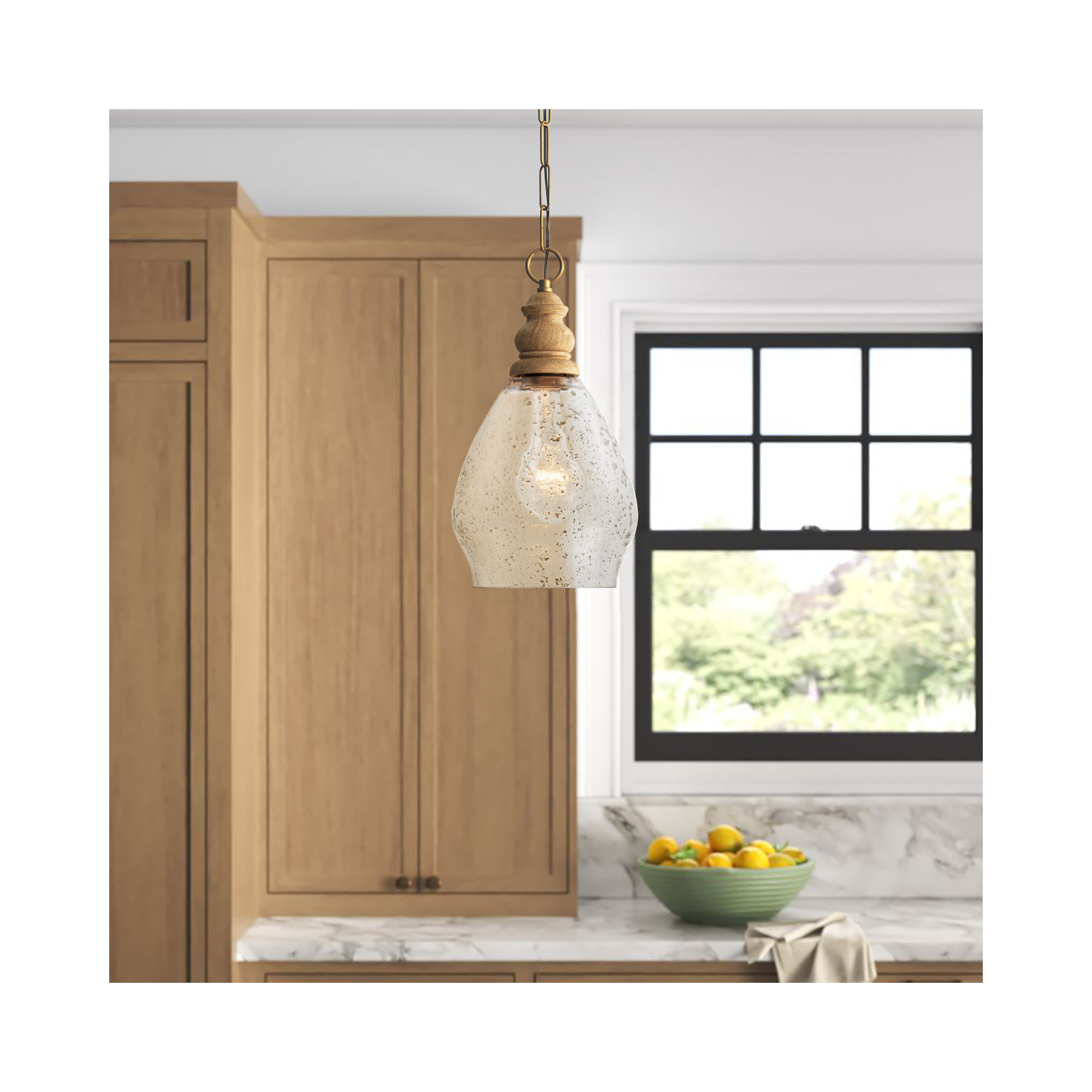 Jorian Single Light Glass Dimmable Pendant