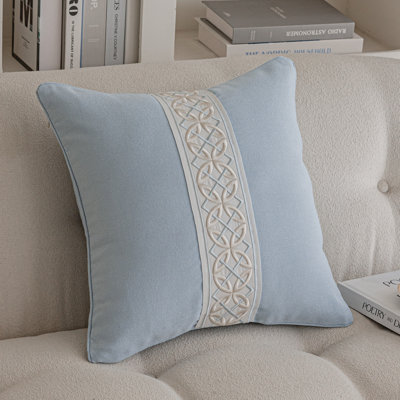 Arabella Cotton Blend Square Throw Pillow
