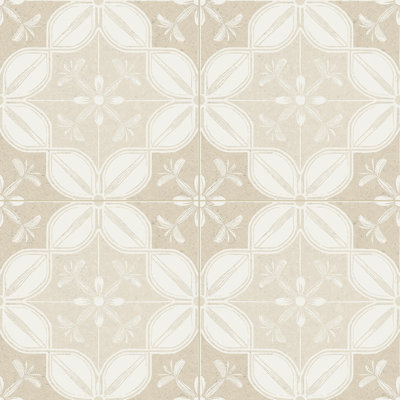 Flora Moda | 6"x6" Senda Porcelain Encaustic Look Floor & Wall Tile