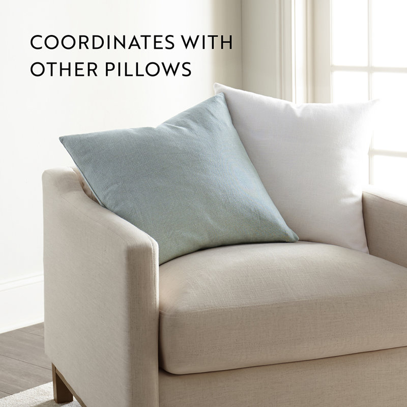 Rustic Chic Washed Cotton Square Throw Pillow Set
