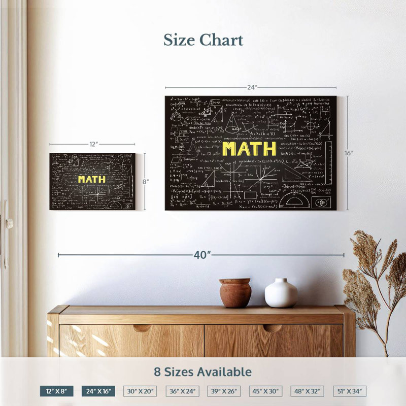 Tableau noir Keiri Math, H 16 po x l 24 po