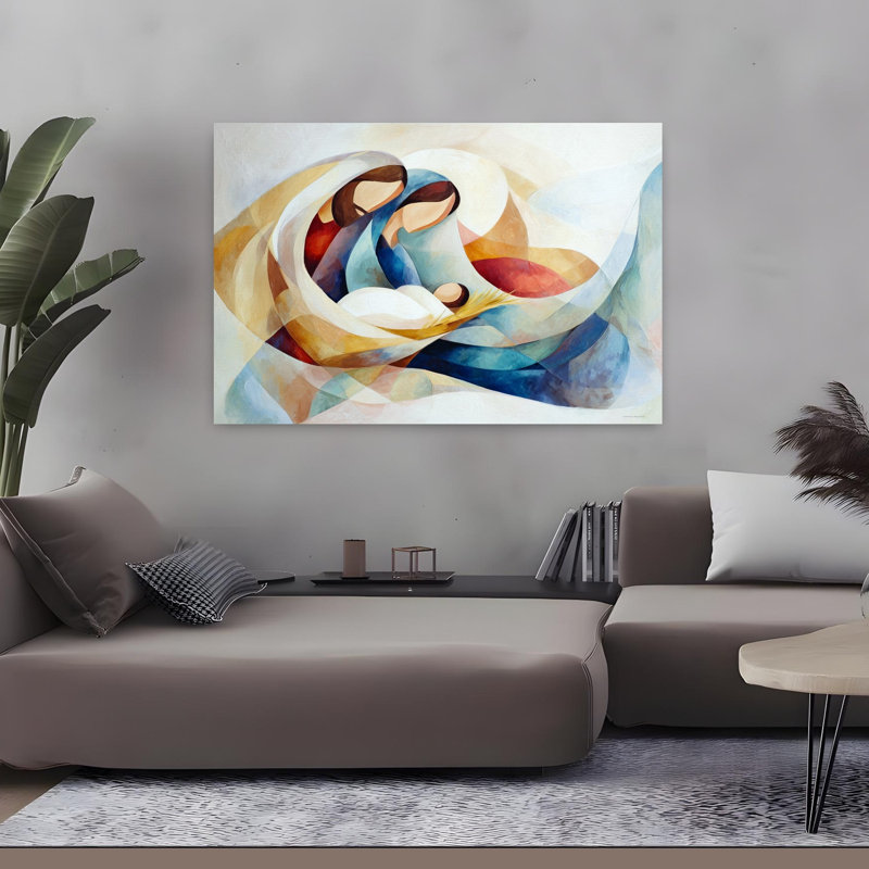 Art mural moderne contemporain abstrait, H 32 po x l 48 po