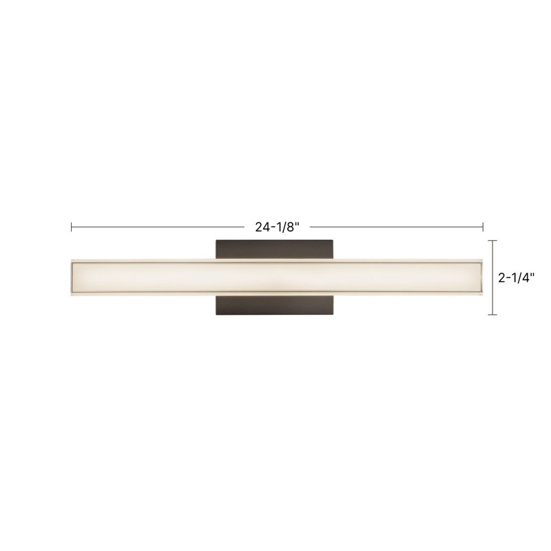Garland 24-in Black dimmable LED Wall Sconce, Matte Black
