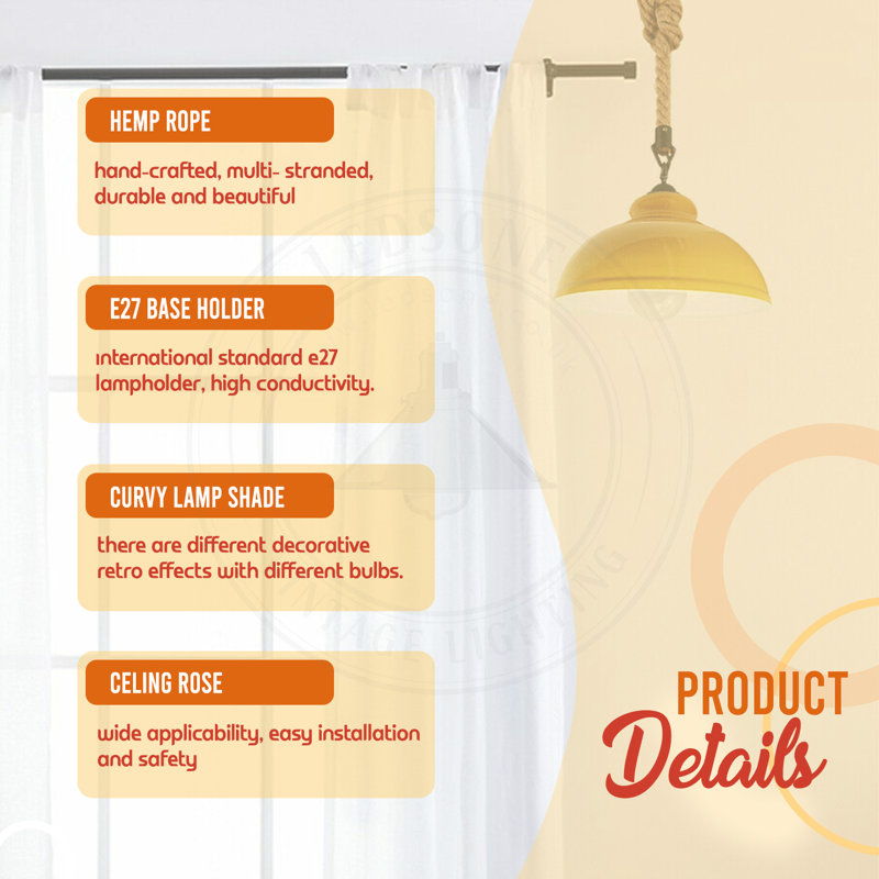 Kathryn 1 - Light Single Pendant, Yellow, Yes
