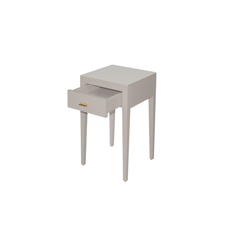 Isahi 35cm W Solid + Manufactured Wood Bedside Table