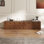 Meuble télé Mid-Century 91,32 po Wiley, armoires en bois massif brun, 4 pièces