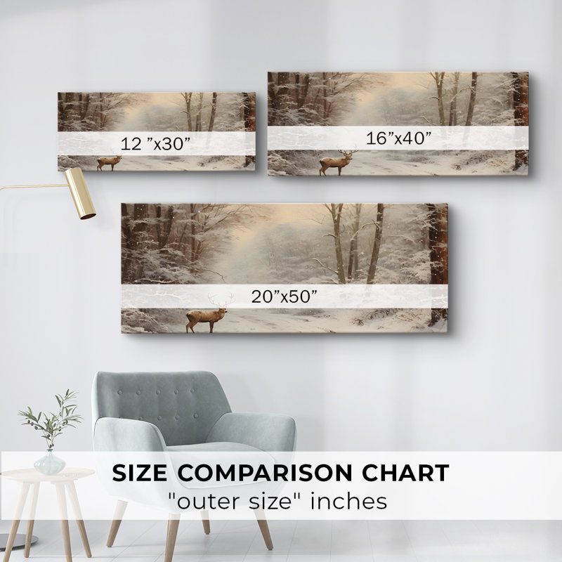 Série paysage - CMXCI - Toile tendue avec châssis - Prêt à accrocher, H 12 po x l 30 po