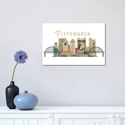 " Pittsburgh Horizontal Skyline " by Paper Cutz