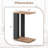 2-Tier C-Shaped Side Table with Universal Wheels and Shelf
