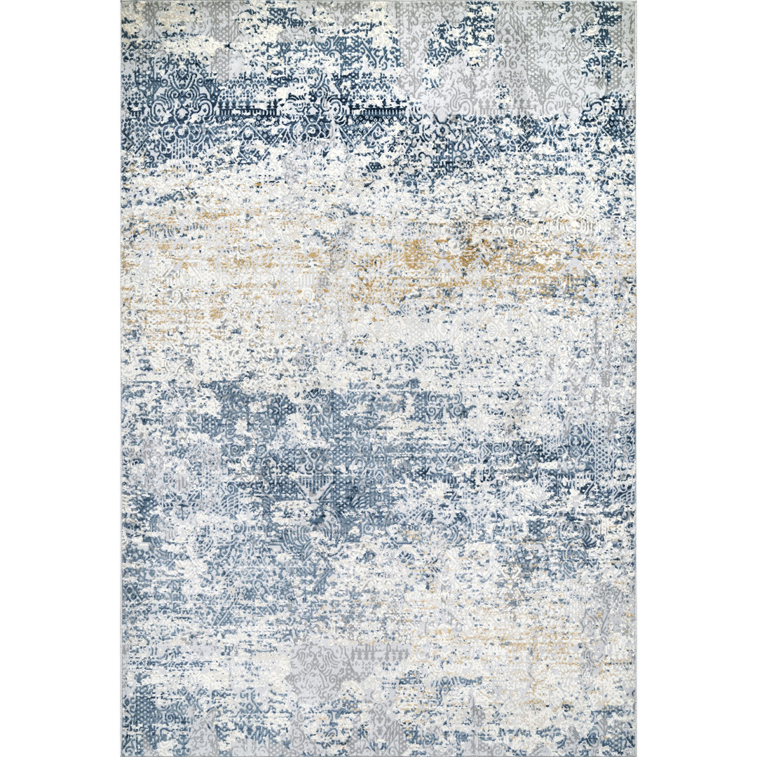 Rubio Striped Gray/Beige Area Rug Williston Forge Rug 