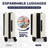 3-Piece Hard Shell Luggage Set with TSA Lock and Front-Opening Design-129435524
