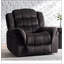 Design classique, tissu moelleux brun, fauteuil inclinable oscillant