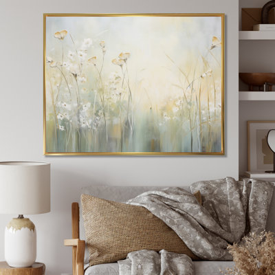 «Green Beige Serene Meadows I», reproduction d'art sur toile