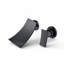 Robinet de lavabo de salle de bain mural en laiton noir mat avec bec cascade