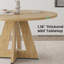 Table de salle à manger ronde de 47 po pour 4 à 7 personnes, table de cuisine en bois moderne avec base en métal robuste, grande table de salle à manger ronde pour salle à manger, assemblage facile-52042794
