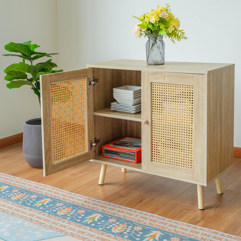 Allory Wicker/Rattan Rectangle Accent Cabinet
