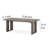 Ada Executive Office Desk, 71 Inch Rectangular Grey Top, Black Metal
