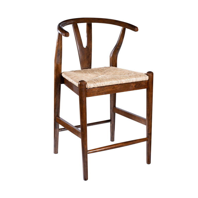 Nareh Bar Height Kitchen Bar Stool, Cappuccino, Counter Stool (24" Seat Height)