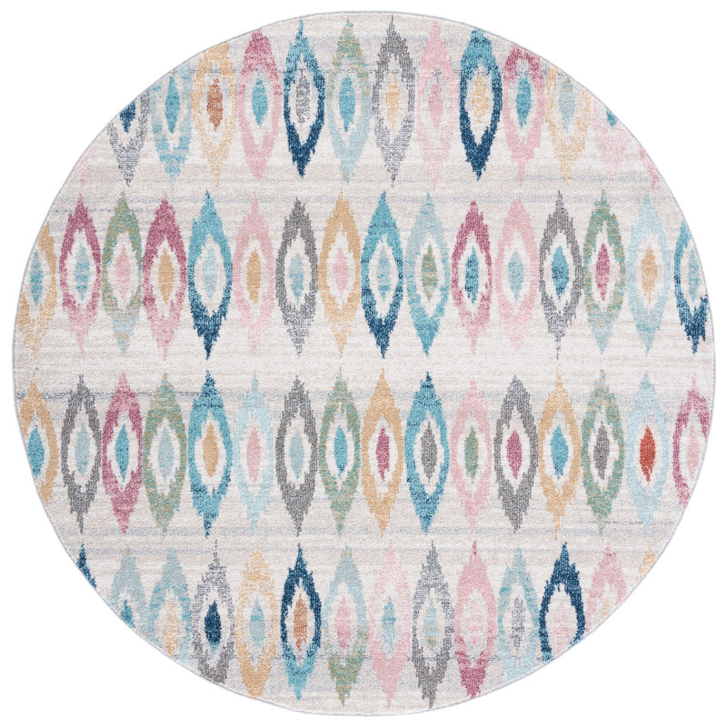 Dostie Phoenix Performance Geometric Rug, Round 6'7"