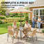 4 - Person Patio Dining Set with Square Table-2128940130