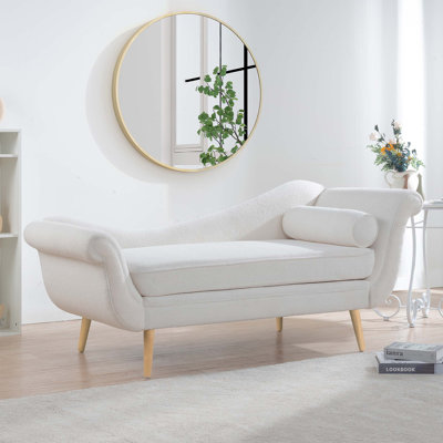 Chaise longue avec accoudoirs à volutes