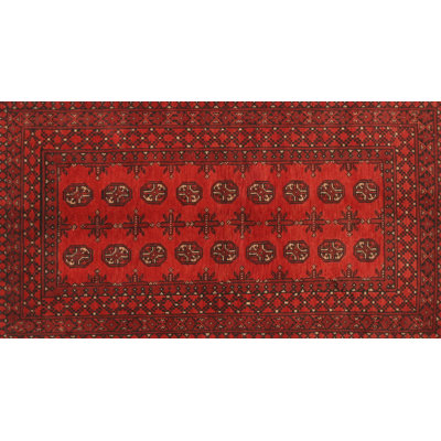 Tapis oriental multicolore tissé à la machine Oriental
